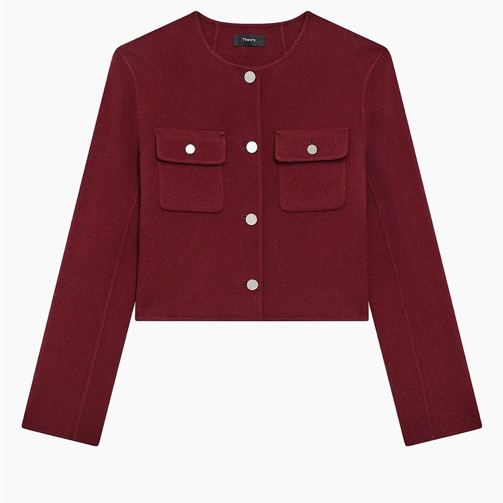 Theory Cardigan Jacket in Double-Face Wool-Cashmere